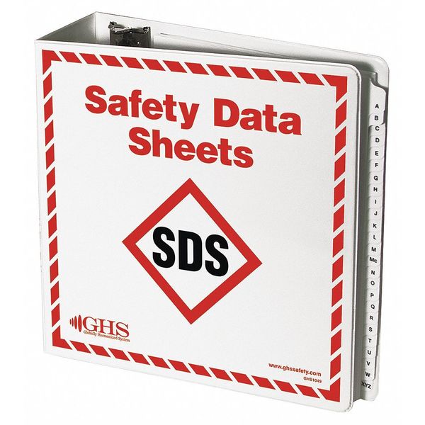 Ghs Safety SDS Binder With A-Z Dividers GHS1008