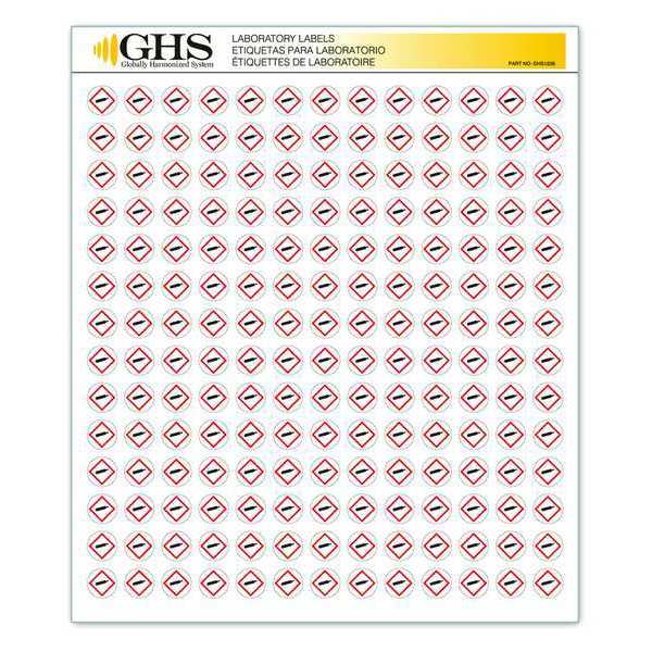 Ghs Safety Label, Gas Cylinder, Gloss Paper, PK1820 GHS1226
