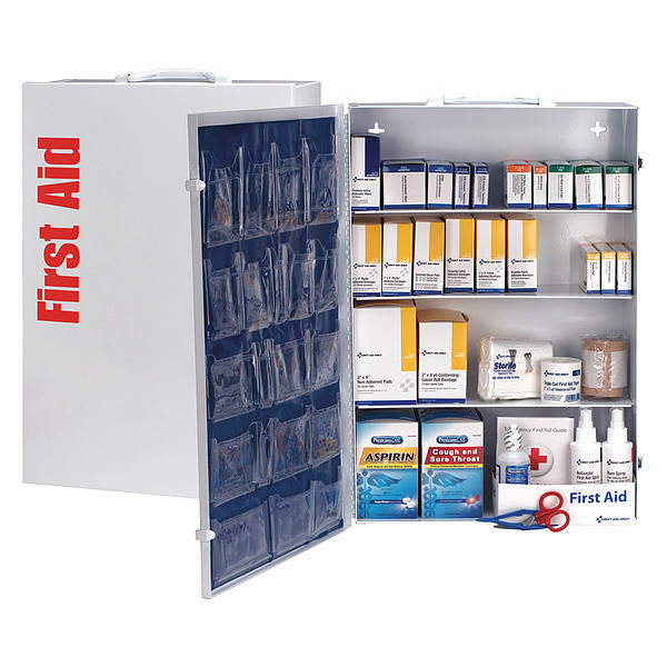 American Red Cross Unitized First Aid Cabinet, Metal, 150 Person 711248