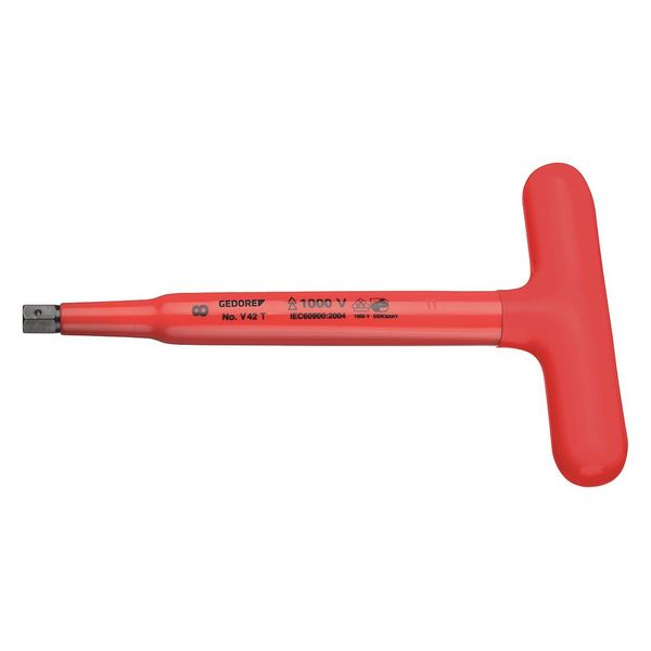 Gedore Metric T-Handle Hex Key, 6 mm Tip Size V 42 T 6