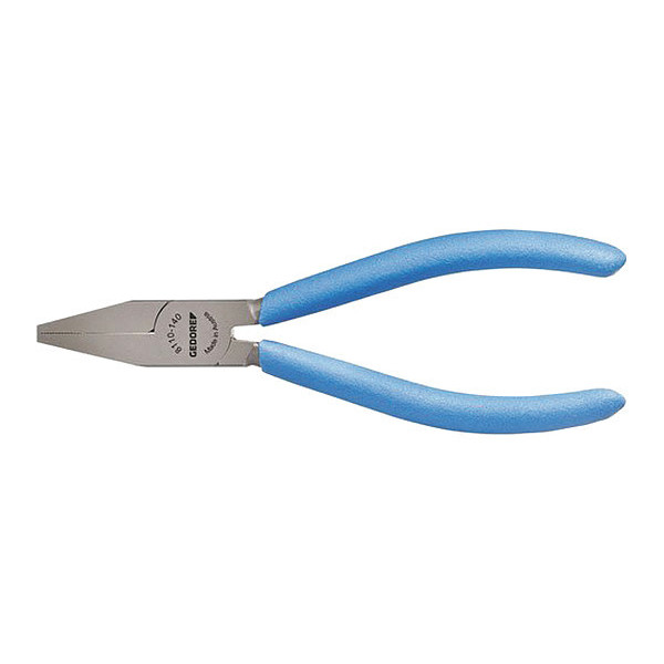 Gedore Flat Nose Pliers, 5-1/2", Handle Type: Dipped, Non-Slip 8110-140 TL