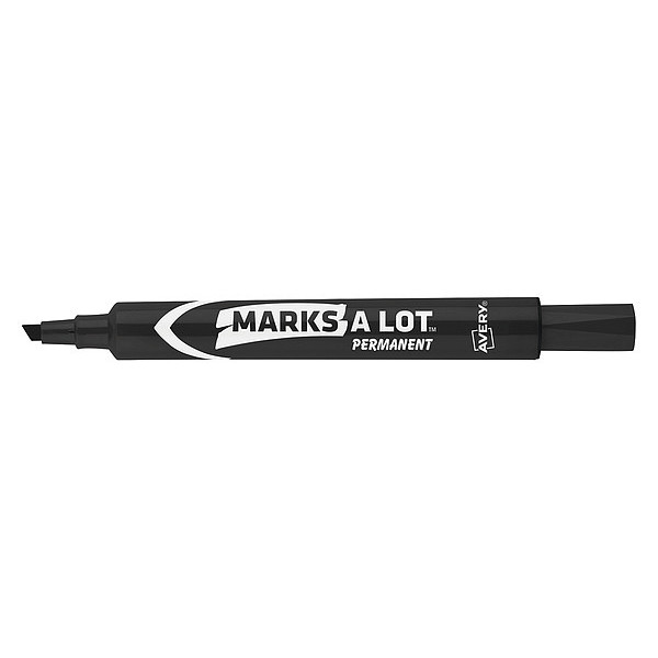 Mark-A-Lot Black Chisel Tip Desk-Style Permanent Marker, 12/PK 7170998028