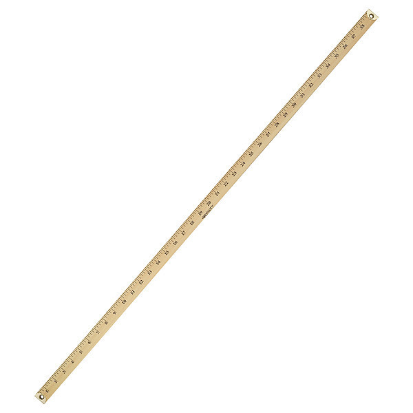 Meter Stick, Brass Ends, Clear Finish