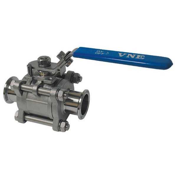 Vne 1-1/2" Clamp Stainless Steel Sanitary Ball Valve 2-Way EG90CC-61.5