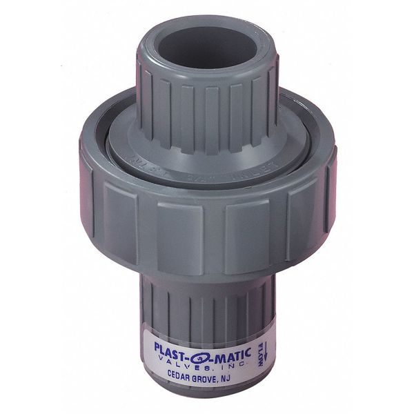 Plast-O-Matic 1/2" FNPT PVC Disc Check Valve CKM050V-PV