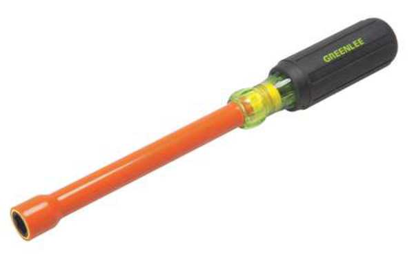 Greenlee Nut Driver, 7/16 in., Hollow, Ins, 6 in. 0253-16NH-INS