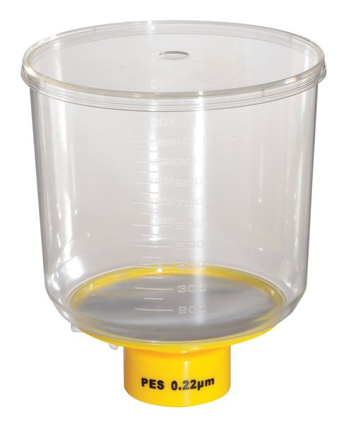 Lab Safety Supply 1000mL BottleTop Filter, 0.22um, 90mm, PK24 11L841