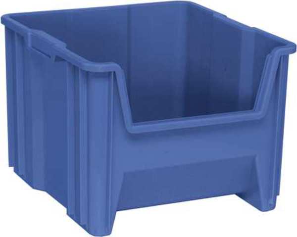 Quantum Storage Systems 100 lb Storage Bin, Polyethylene, 16 1/2 in W, 12 1/2 in H, 17 1/2 in L, Blue QGH800BL