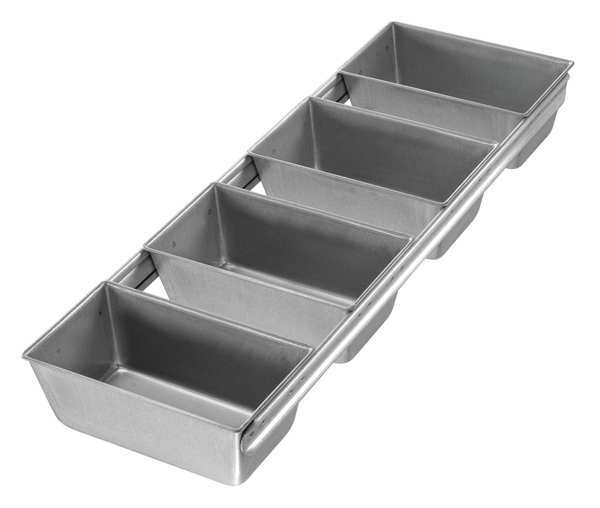 Chicago Metallic Bread Pan, 4-Strap, 5-5/8x3-1/8 44145