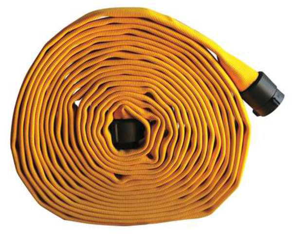 Jafline Hd Attack Line Fire Hose, 400 psi, Rubber G52H25HDY50N