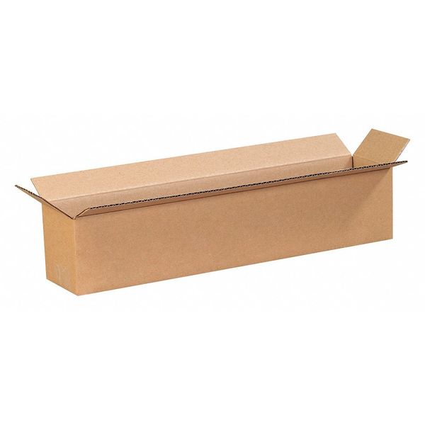Zoro Select Long Corrugated Boxes, 20" x 4" x 4", Kraft, 25/Bundle 11R241