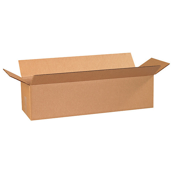 Zoro Select Long Corrugated Boxes, 24" x 8" x 6", Kraft, 25/Bundle 11R250