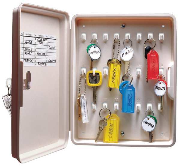 Lucky Line 24 unit capacity polypropylene Key Cabinet 61200