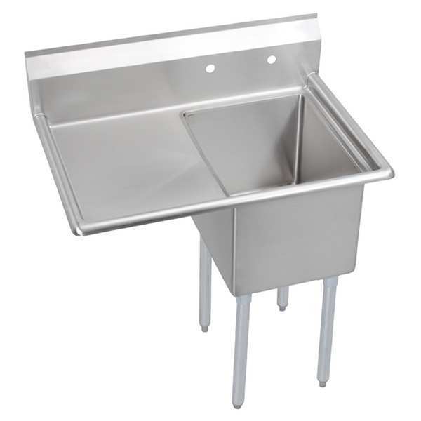 Lk Packaging Floor Mount Scullery Sink, Stainless Steel Bowl Size 16" x 20" E1C16X20-L-18X