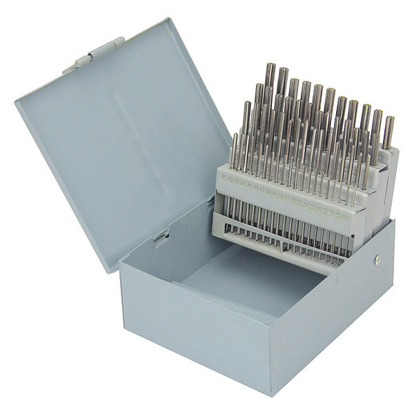 Zoro Select Chucking Reamer Sets, Wire Size 1-60, 60pc 11V304