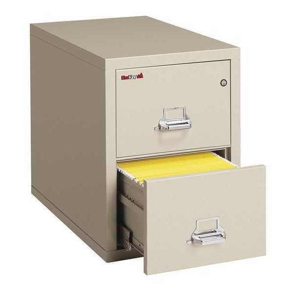 Fireking 15-1/4" W 2 Drawer Vertical File, Parchment, Legal 2-2125-CPA