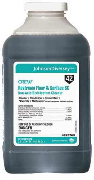 Diversey Bathroom Cleaner, 2.5L Bottle, 2 PK 4278763