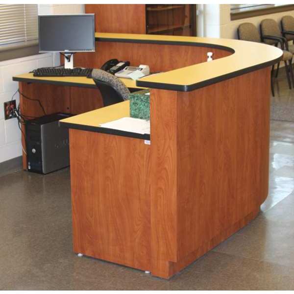 Greene Manufacturing Inc Reception Desk 78 X89 Split Leve Gmlr