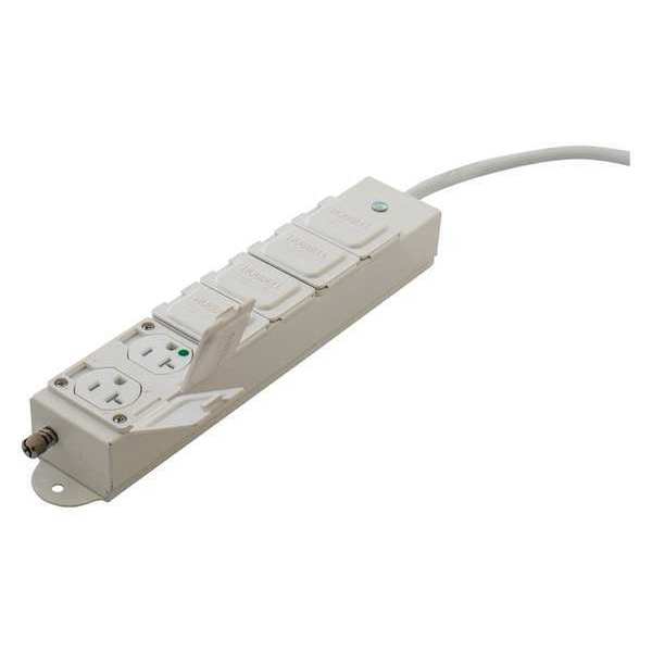 Hubbell Wiring Device-Kellems Outlet Strip, 20A HCOA, UL 2930, 6 Ft. HBL6MGRPT620