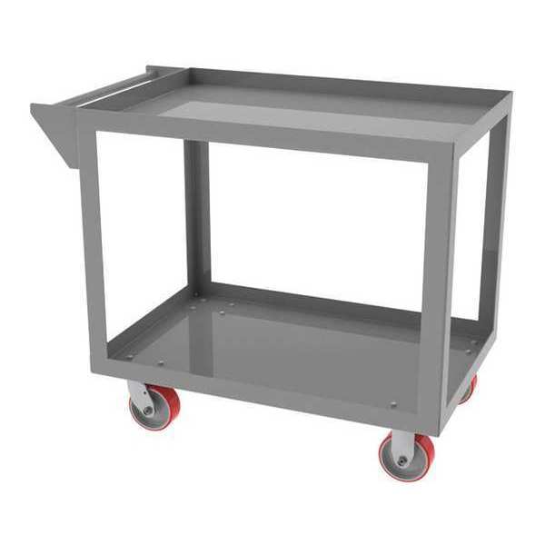 Greene Manufacturing Service Cart, 24"Dx42"Wx36"H, 2 Shelves, 11 ga. Steel, 2 Shelves, 1500 lb SC-2442-2