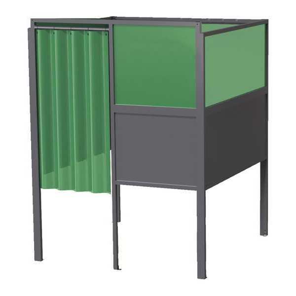 Greene Manufacturing Welding Booth, 4ft.x5ft., Wall Mounted GB-724.S-DM.STL