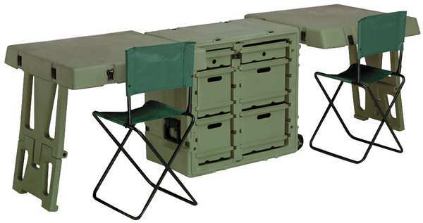 Pelican Field Desk, Dbl, 30.7Lx21Wx28.5D, OD Green 472-FLD-DESK-DD