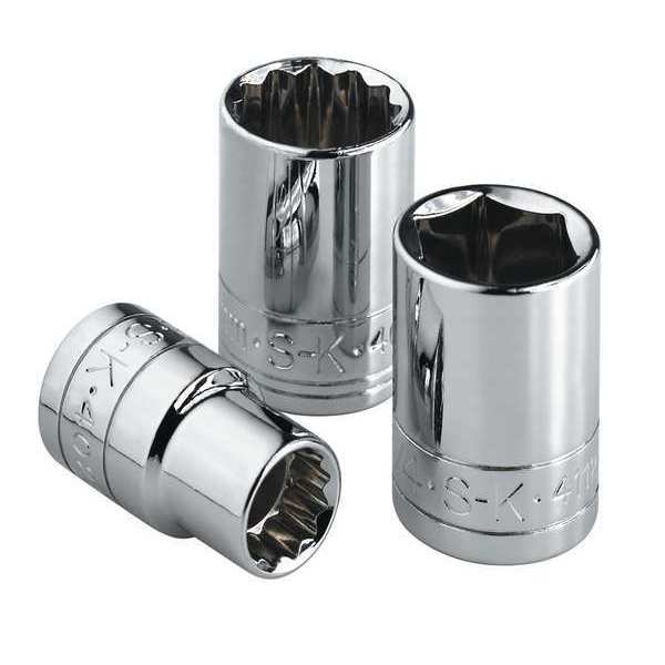 Sk Professional Tools 1/4 in Drive, 8mm 12 pt Metric Socket, 12 Points 43707