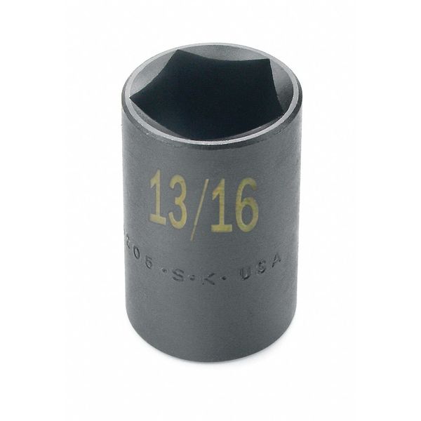 Sk Professional Tools 1/2 in Drive Impact Socket Standard Socket, Phosphate 34022