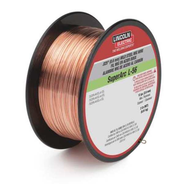Lincoln Electric MIG Welding Wire, L-56, .025, Spool ED030583