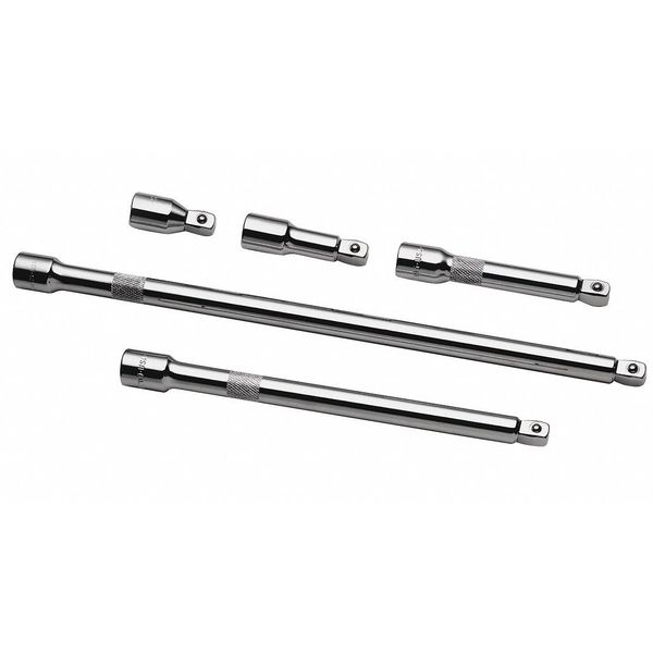 Sk Professional Tools Wobble Extension Set 1/2" Dr, 2 in, 3 in, 5 in, 10 in, 15 in L, 5 Pieces, Chrome 40208
