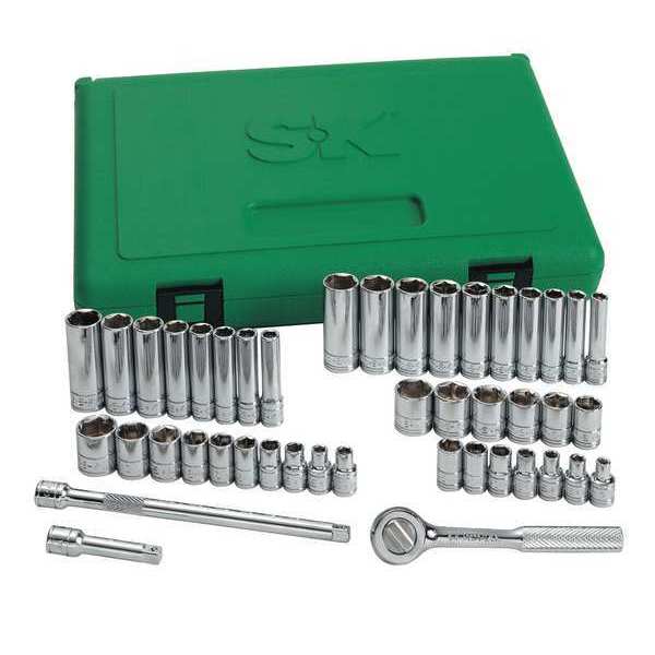 Sk Professional Tools 1/4" Drive SAE, Metric, 44 pcs 91844