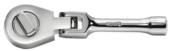 Sk Professional Tools 3/8" Drive 40 Geared Teeth Pear Head Style Hand Ratchet, 5" L, SuperKrome Plating Finish 45178