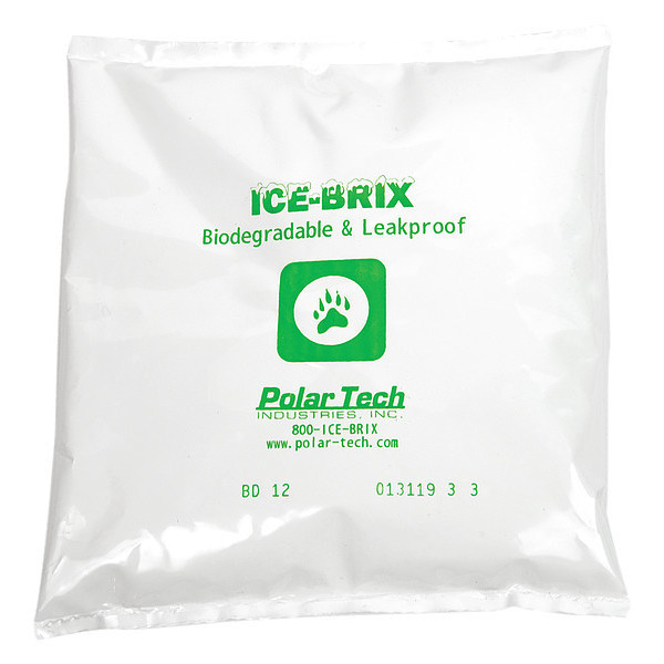 Polar-Tech Ice-Brix Poly Pouch, Reuseable, Biodegradable, Leakproof, 12 oz. BD 12