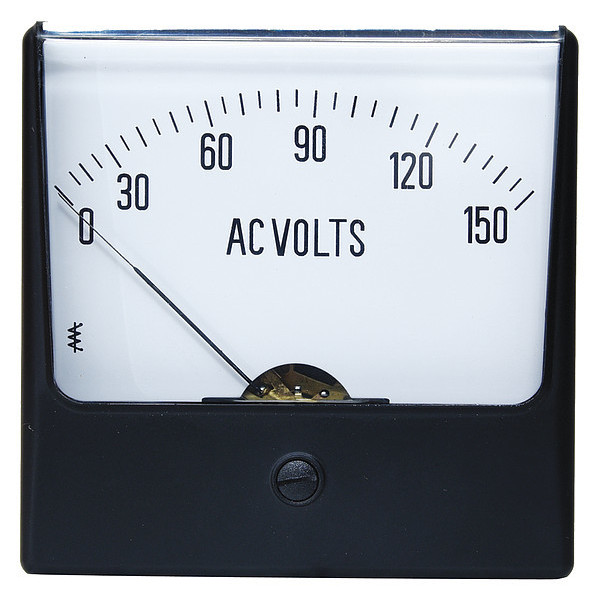 12G406 Analog Panel Meter,AC Voltage,0-150 AC V