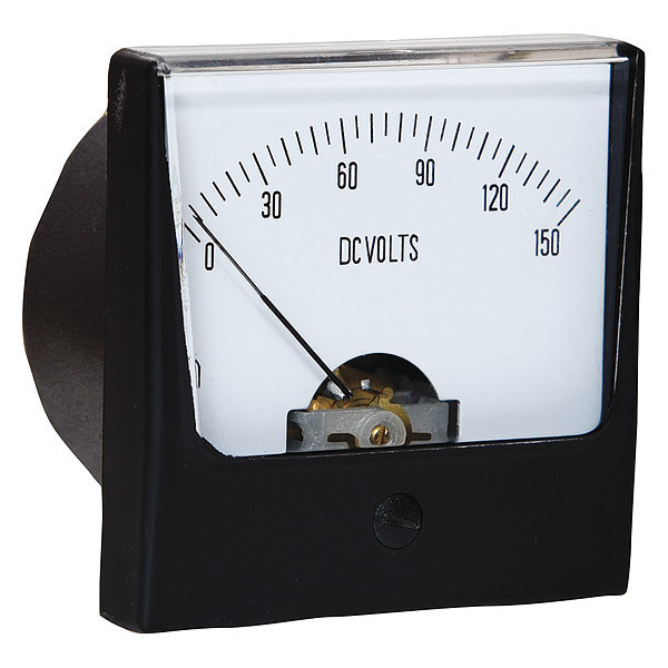 Zoro Select Analog Panel Meter, DC Voltage, 0-150 DC V 12G444