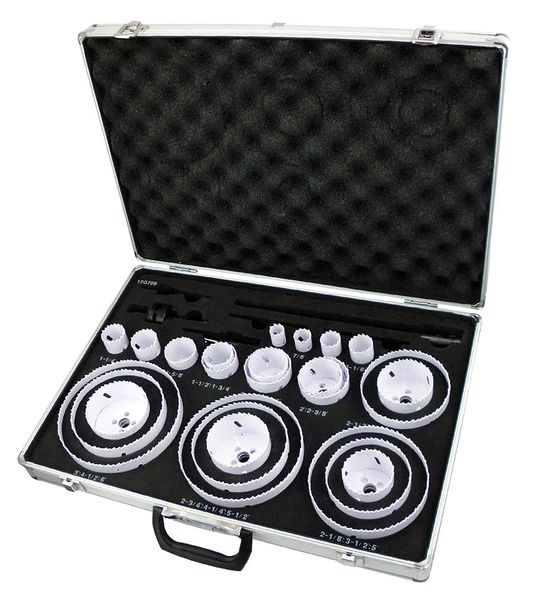 Westward Hole Saw Set, Bi-Metal, 30 Pcs 12G709