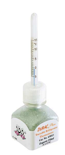 Durac Plus Liquid In Glass Thermometer, -90 to 25C B60600-0800