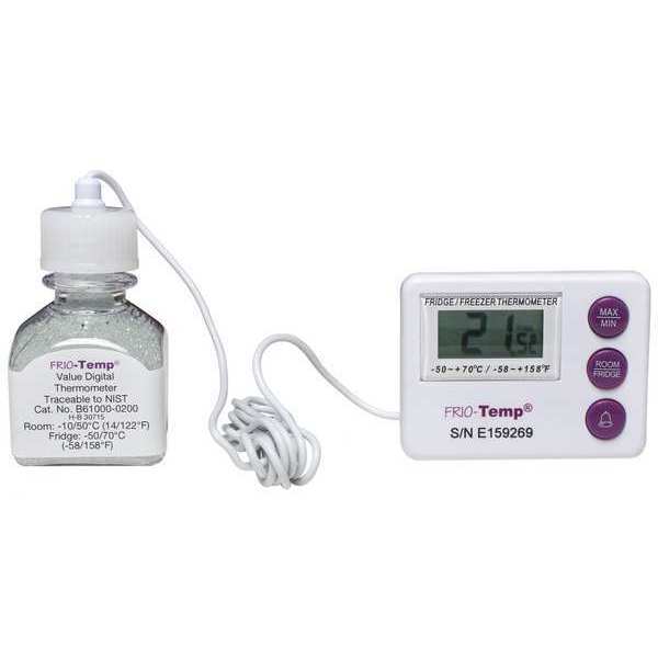 Frio-Temp Digital Thermometer, -58 Degrees to 158 Degrees F for Wall or Desk Use B61000-0200