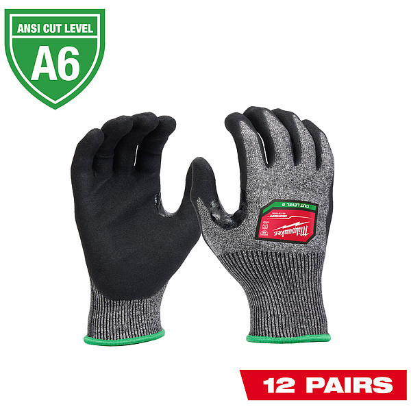 Milwaukee Cut Level 4 High-Dexterity Polyurethane Dipped Gloves M / 12