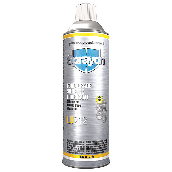 Sprayon Silicone Lubricant, General Purpose, H1 Food Contact, 13.25 oz, Aerosol  Can S00212000