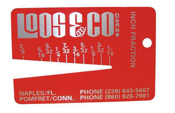 Loos Locoloc® Cable Diameter Gauge, 1/16 to 3/8 GA-4