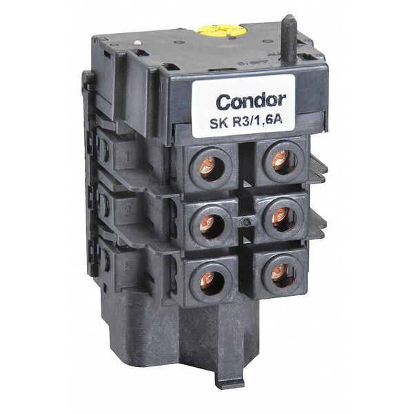 Condor Usa Thermal Overload, 1 to 1.6A, 3 Phase, MDR3 SK-R3/1.6