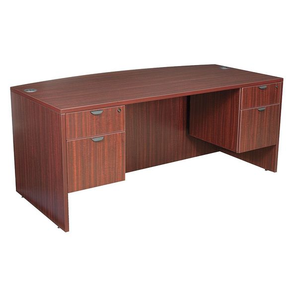 Regency Pedestal Desk, 35 D, 71 W, 29 H, Mahogany, Wood LDPBF7135MH