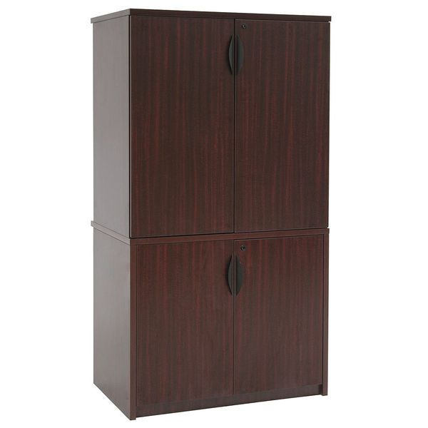 Regency 36 in W 0 Drawer Double Stack Storage Cabinet, Mahogany LSCSC3565MH