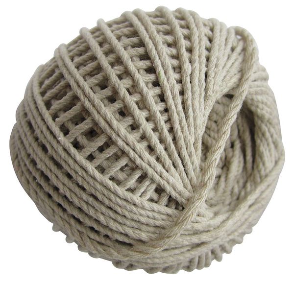 Zoro Select Rope, Cotton, Twisted, 37/64In. dia., 400ftL 12U297