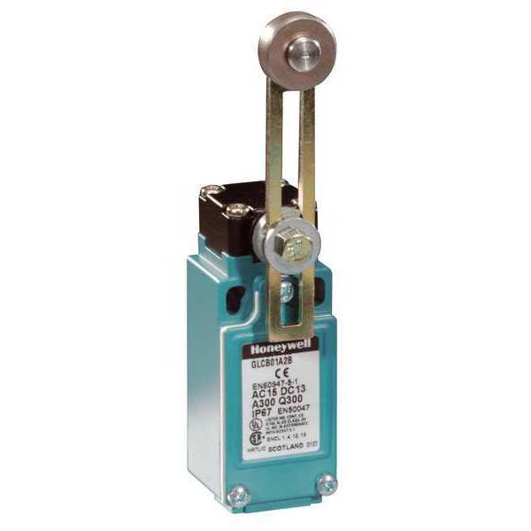 Honeywell Limit Switch, Roller Lever, Rotary, 1NC/1NO, 10A @ 300V AC, Actuator Location: Side GLCA01A2B