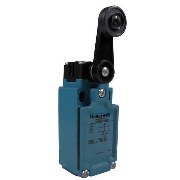 Honeywell Limit Switch, Roller Lever, Rotary, 1NC/1NO, 10A @ 300V AC, Actuator Location: Top GLCA01D