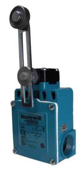 Honeywell Limit Switch, Roller Lever, Rotary, 2NC/2NO, 10A @ 300V AC, Actuator Location: Side GLEA24A2A