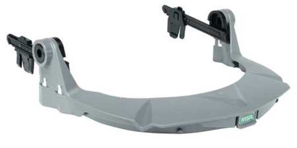 Msa Safety Faceshield Frame, Slotted Cap, Plastic, Gry 10121267