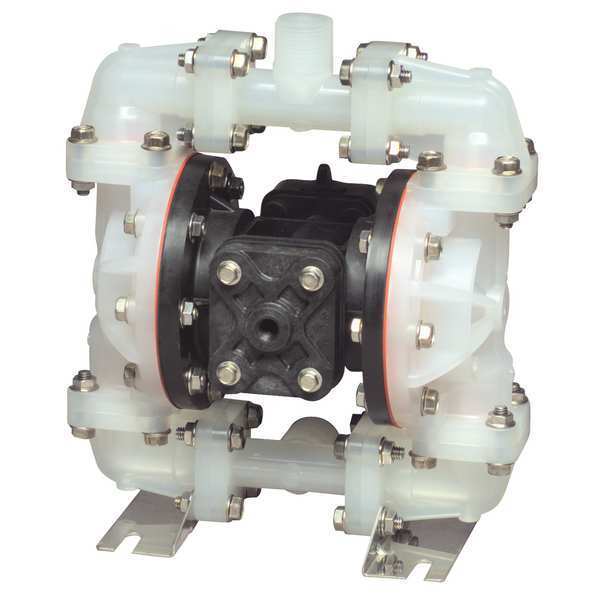 Sandpiper Double Diaphragm Pump, Polypropylene, Air Operated, Santoprene, 14 GPM S05B2P1TPNI000.